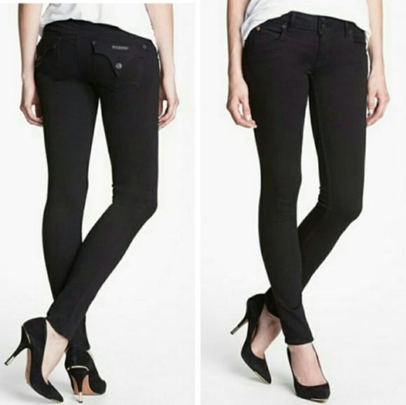 Hudson Jeans Denim - NEW Hudson Collin Skinny Flap Pocket Black Jegging Low Rise Jeans 25